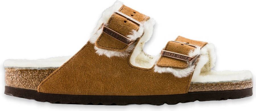 Birkenstock Arizona Shearling Slippers Mink Regular fit | Bruin | Suède - Foto 3