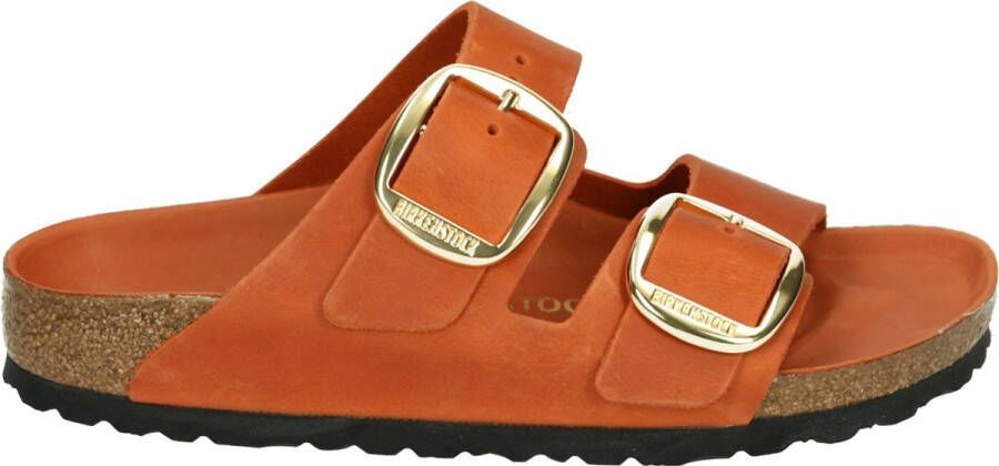 Birkenstock ARIZONA LEATHER BIG BUCKLE slippers Oranje