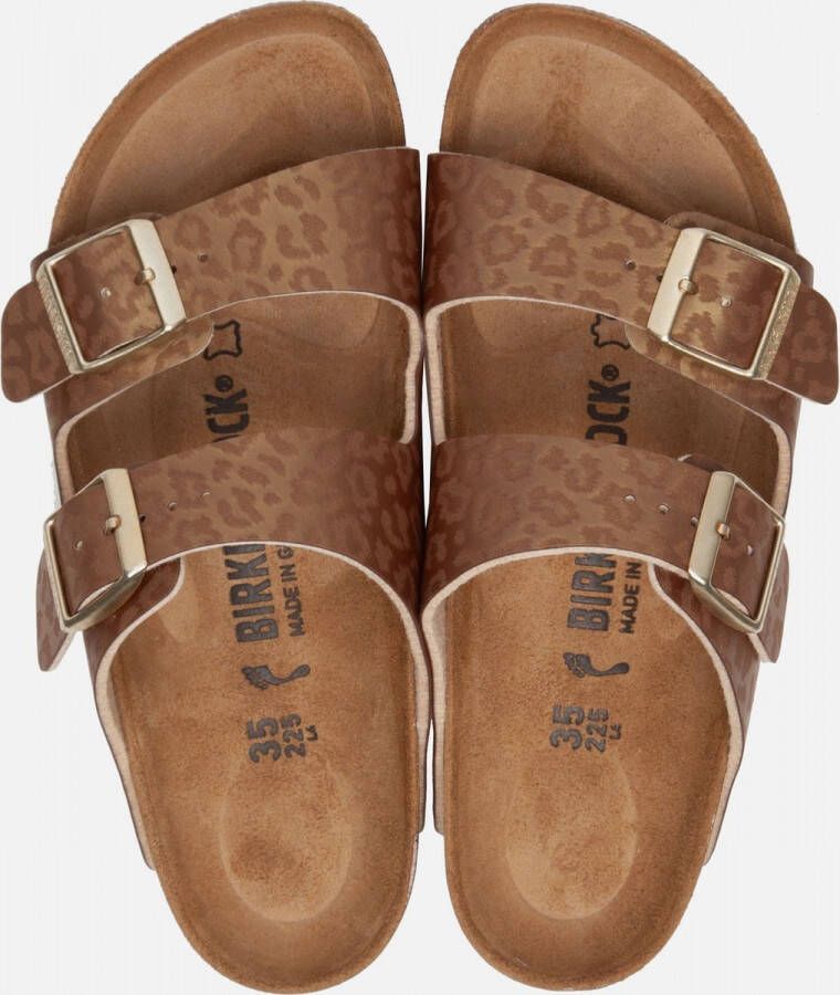 Birkenstock Arizona Leopard narrow BF SMU Dames Slippers Gold - Foto 2