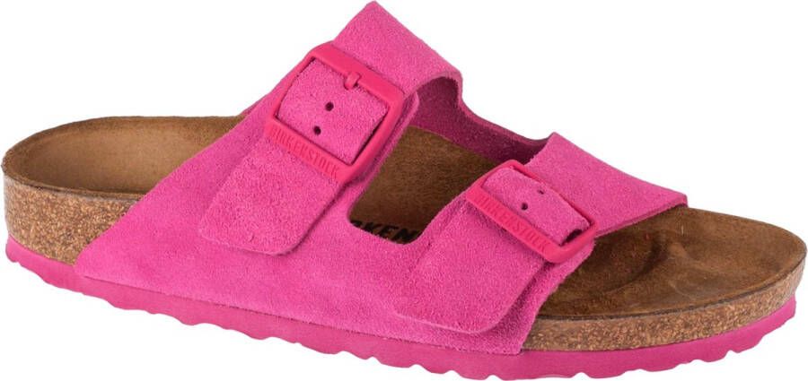 Birkenstock Dames Arizona Suede Fuchsia Tulip Fuchsia Tulip