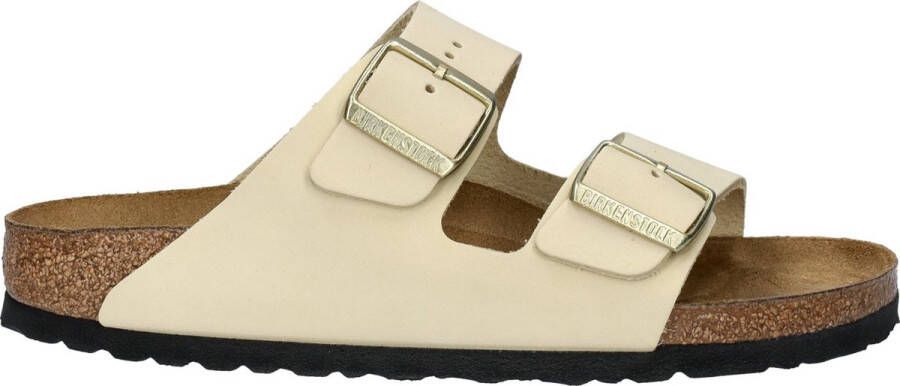 BIRKENSTOCK Arizona Nubuck Ecru narrow Beige Nubuck Plateau sandalen Dames - Foto 3