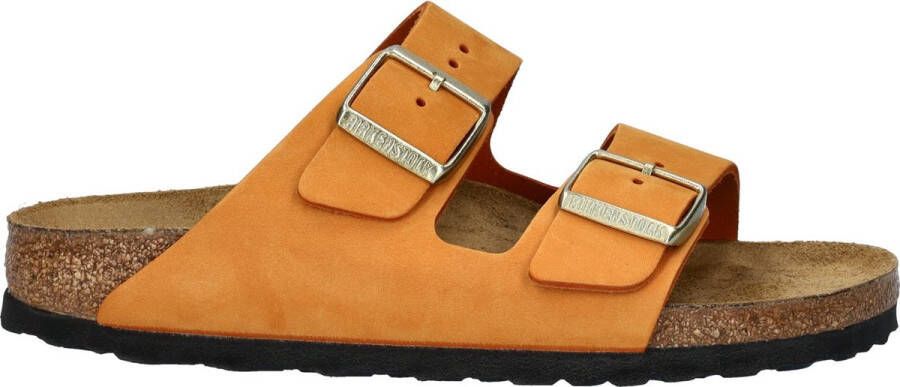 Birkenstock Arizona Slippers Pecan Narrow fit | Oranje | Nubuck