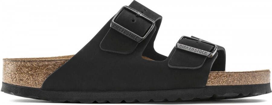 Birkenstock Arizona SFB Nubuck Narrow Dames Slippers Black