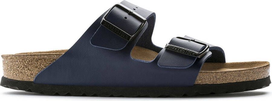Birkenstock Arizona Slippers Blue Regular-fit Blauw Imitatieleer