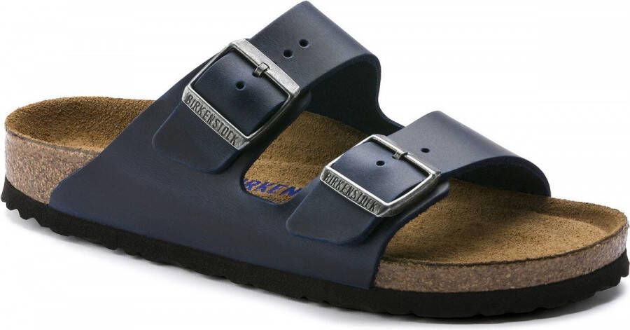 Birkenstock Arizona Slippers Blue Regular fit | Blauw | Leer