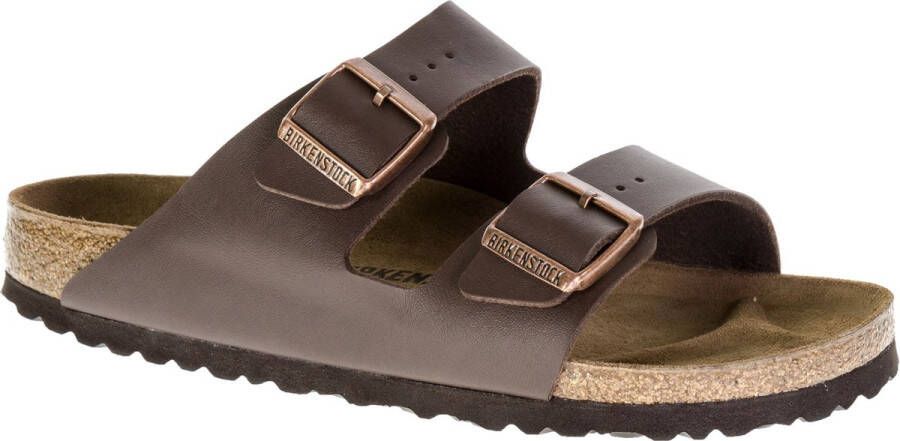 Birkenstock Platte sandalen Arizona Birko-Flor Narrow Dark Brown - Foto 9
