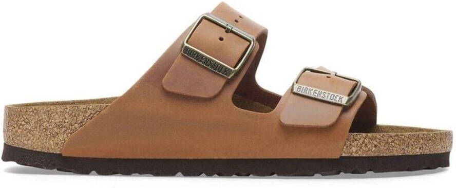 Birkenstock Arizona Natural Leather Oiled Narrow Fit Cognac