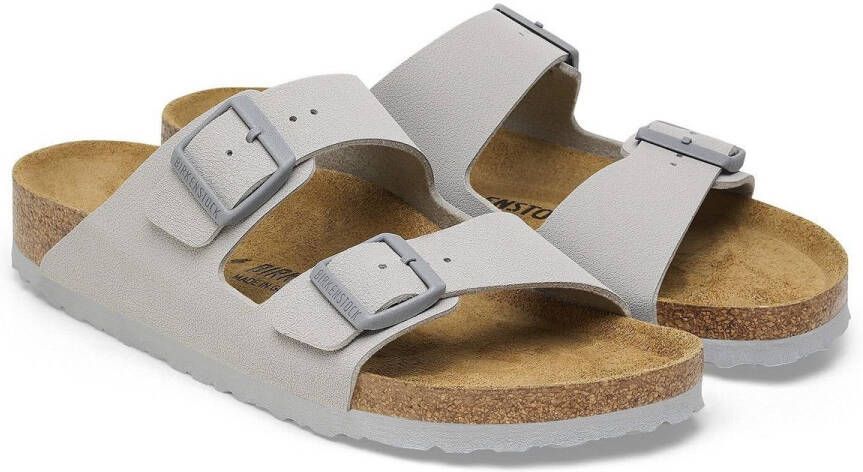 Birkenstock Lichtgrijze Twee-band Sandaal Stijlvolle Toevoeging Gray