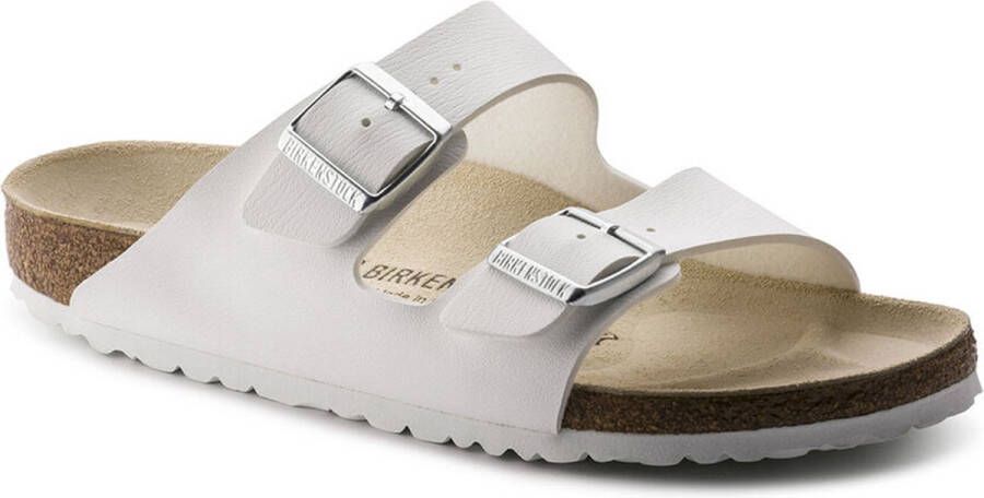 Birkenstock Arizona Slippers Dames Wit met witte zool