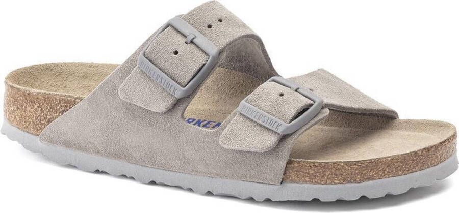 Birkenstock Arizona Slippers Stone Coin Regular fit | Grijs | Suède