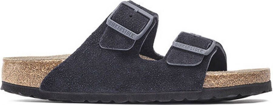 Birkenstock Arizona Slippers Midnight Regular-fit Blauw Suède