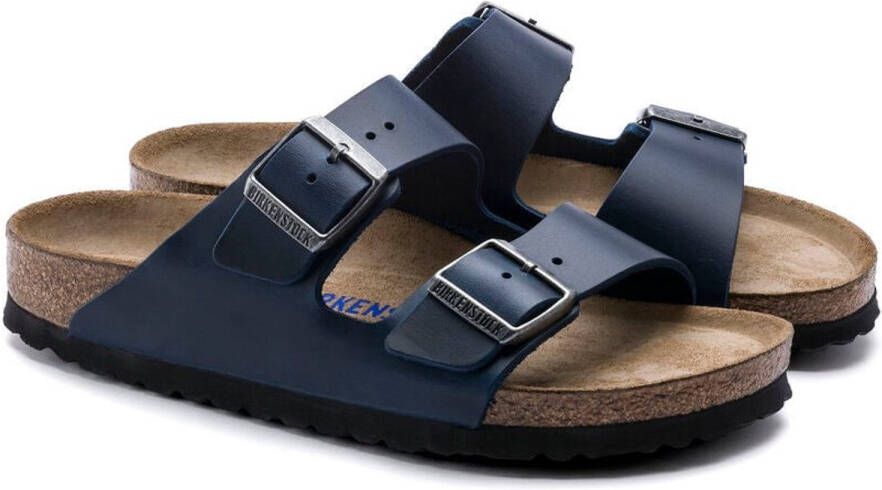 Birkenstock Arizona Slippers Oiled Leather Blue Normale Pasvorm Mannen