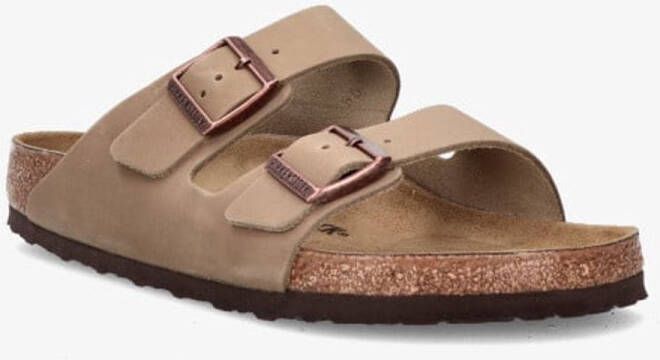 Birkenstock Arizona Slippers Oiled Leather Tobacco Brown Normale Pasvorm Mannen