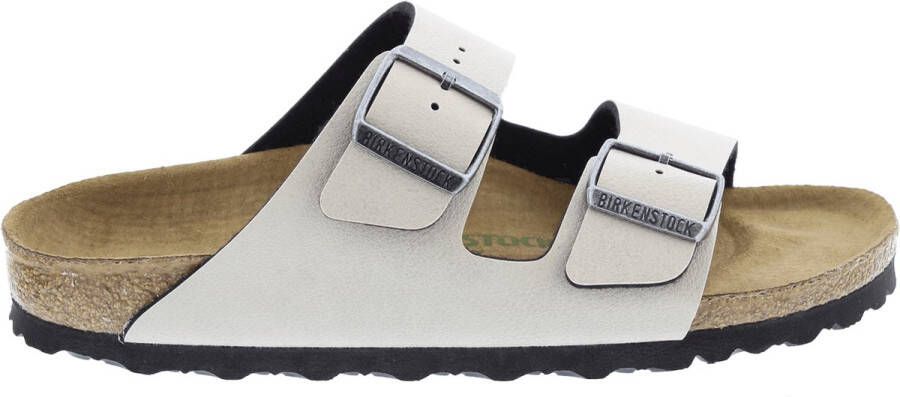 Birkenstock Arizona Slippers Stone Narrow-fit Grijs Imitatieleer