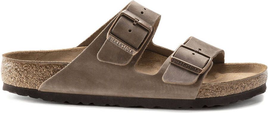 Birkenstock Arizona Slippers Tobacco Brown Regular-fit Bruin Nubuck