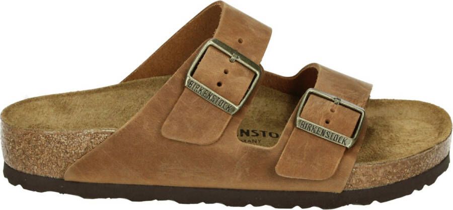 Birkenstock Arizona Oiled Leather Sandalen Regular bruin