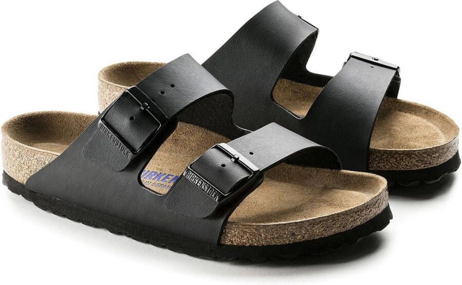 Birkenstock Arizona Slippers Black Regular fit | Zwart | Imitatieleer - Foto 4