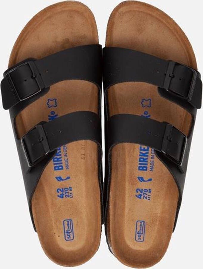 Birkenstock Arizona Slippers Black Regular fit | Zwart | Imitatieleer - Foto 3