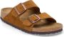Birkenstock Arizona Suede Sandalen Bruin - Thumbnail 1