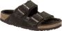 Birkenstock Arizona VL Lammfell Narrow Unisex Pantoffels Mocha - Thumbnail 2