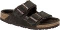Birkenstock Sandalen Arizona Shearling Lined Suede Two-Strap Sandals in bruin - Donkerbruin