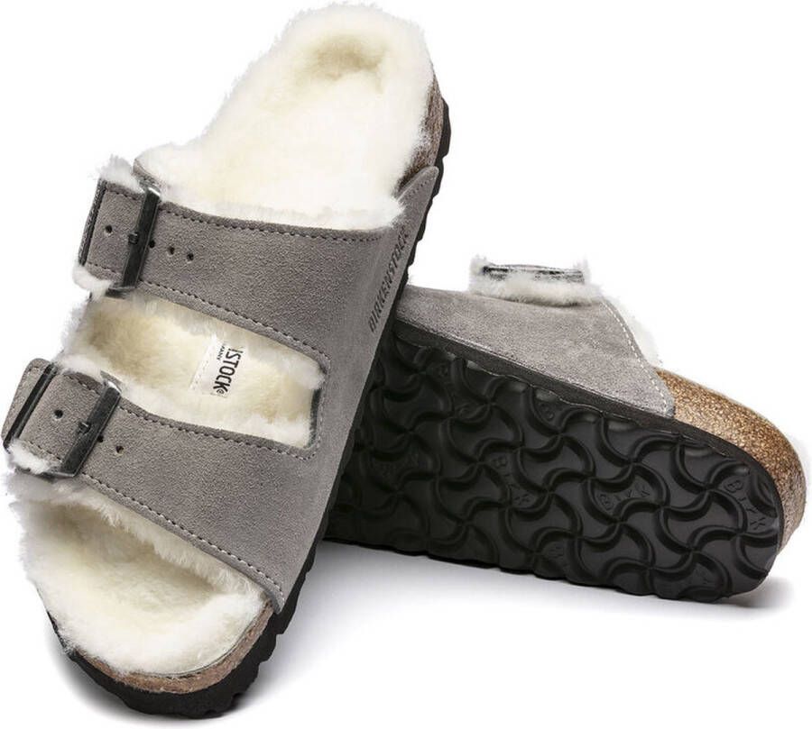 Birkenstock Arizona VL Shearling Pantoffels Regular grijs