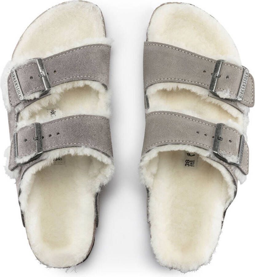 Birkenstock Arizona VL Shearling Pantoffels Regular grijs