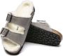 Birkenstock Arizona Shearling Slippers Stone Coin Narrow fit | Grijs | Suède - Thumbnail 48