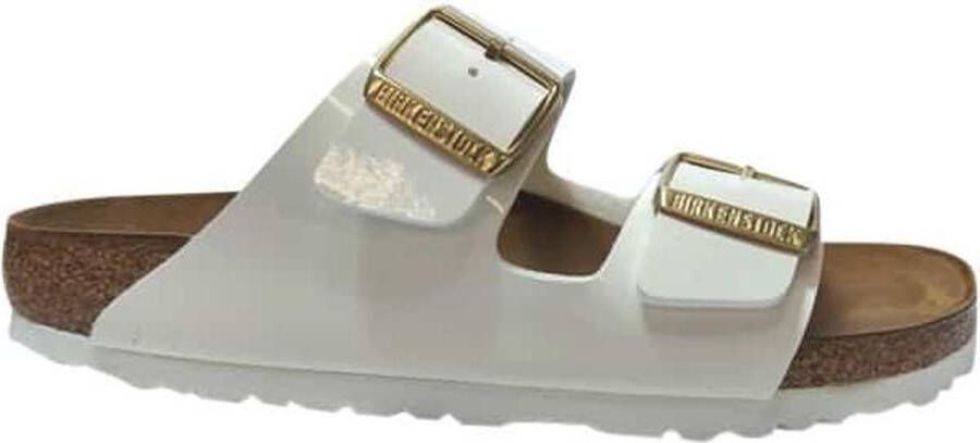 Birkenstock Arizona Slippers Patent White Narrow fit | Wit | Imitatieleer - Foto 8