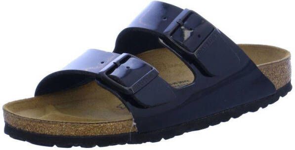 Birkenstock Arizona Dames Slippers Black Patent Narrow fit | Zwart | Imitatieleer