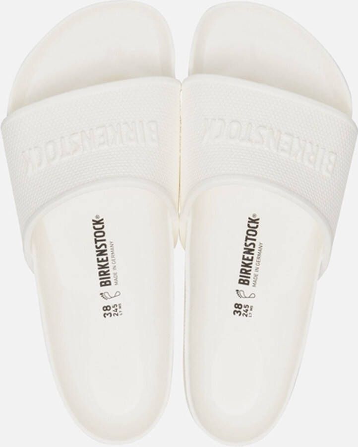 Birkenstock ‘Barbados’ slides with logo Wit Dames