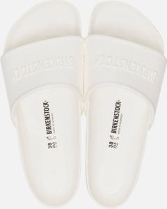 Birkenstock ‘Barbados’ slides with logo Wit