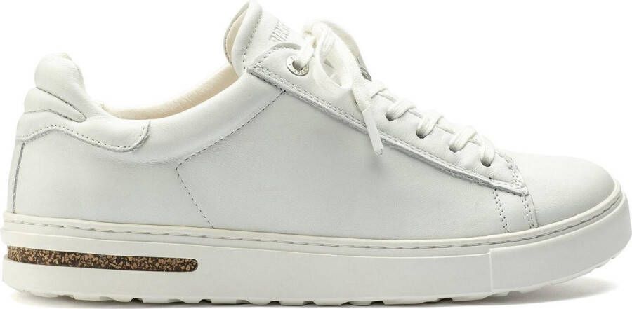 Birkenstock Witte Leren Sneakers met Verwijderbaar Kurk-Latex Voetbed White