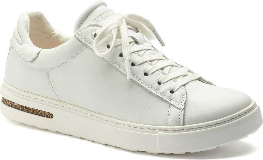 Birkenstock Witte Leren Sneakers met Verwijderbaar Kurk-Latex Voetbed White