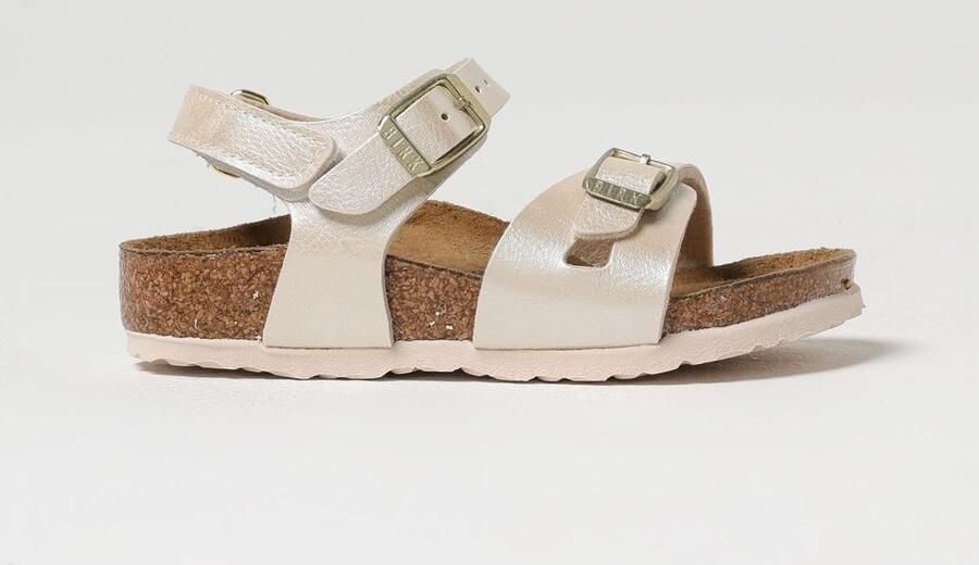 Birkenstock Adjustable Strap Sandals with Buckle Closure Kids White Shoes - Foto 4