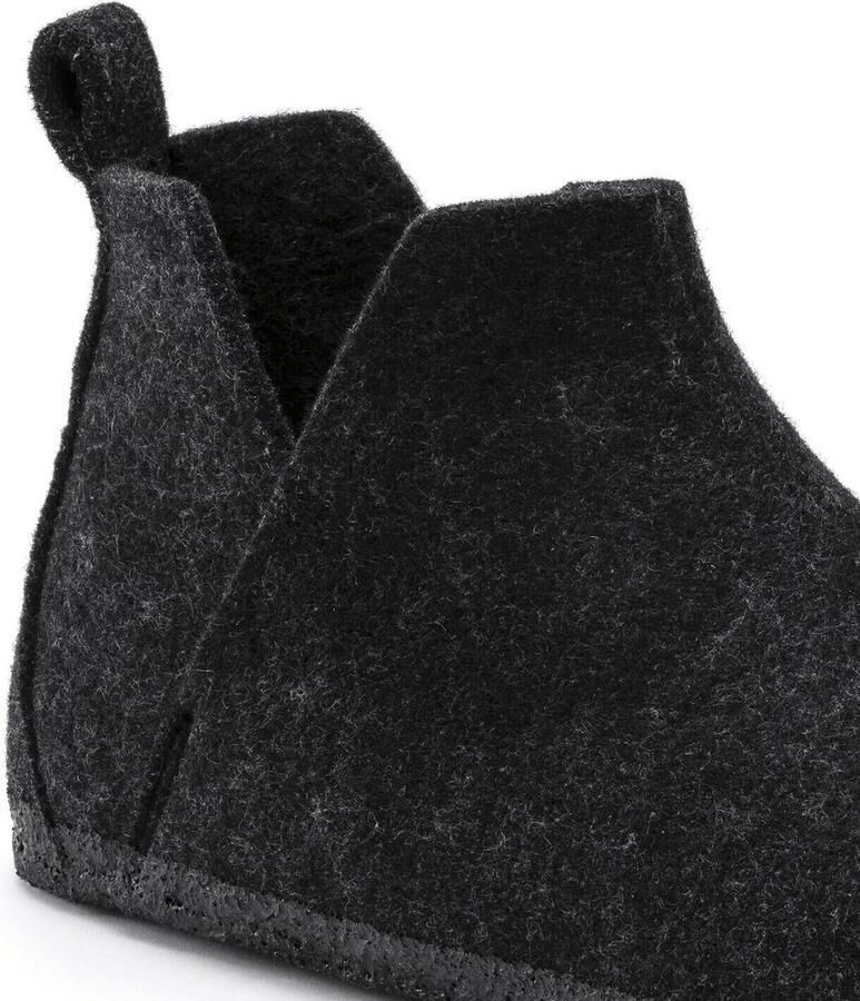 Birkenstock Andermatt Pantoffels Anthracite Narrow fit | Zwart | Wolvilt - Foto 5