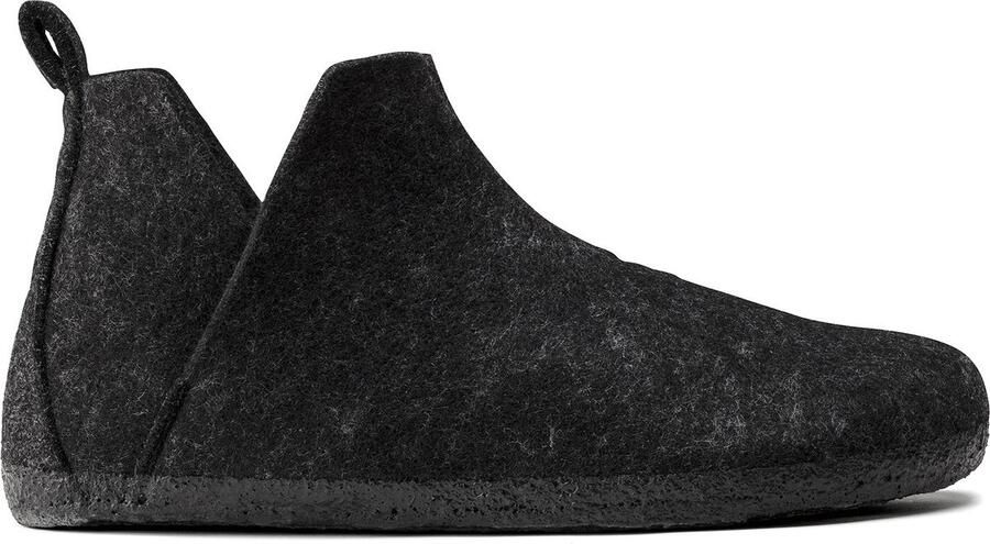 Birkenstock Andermatt Pantoffels Anthracite Regular fit | Zwart | Wolvilt