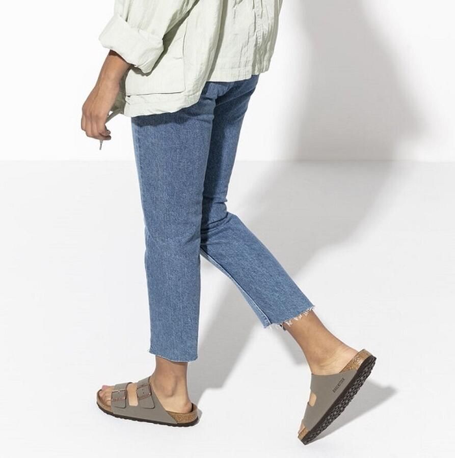 Birkenstock Arizona Slippers en Sandalen Grijs Nubuck - Foto 4