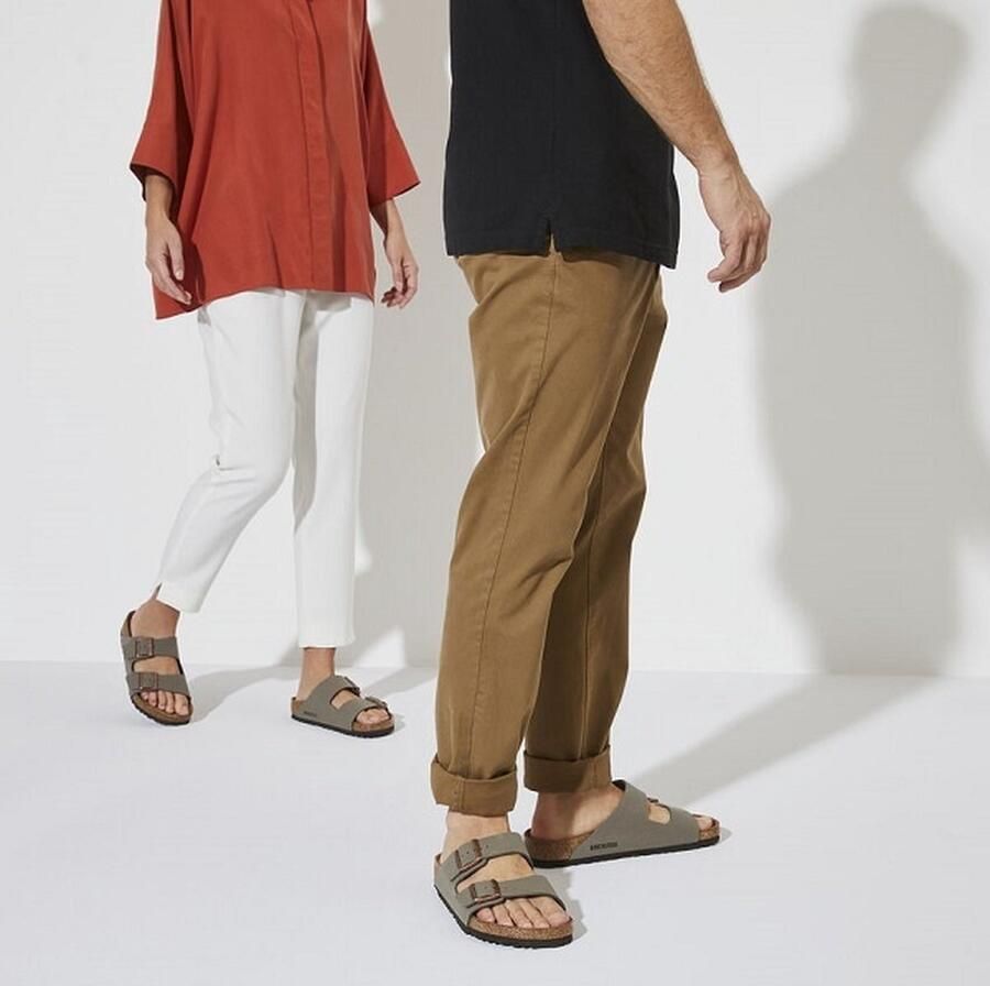 Birkenstock Arizona Slippers en Sandalen Grijs Nubuck - Foto 3