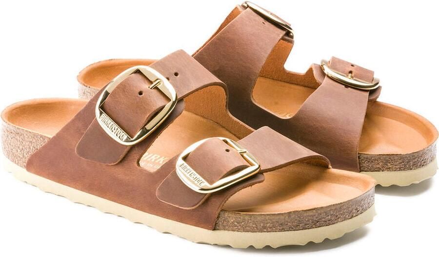 Birkenstock Damessandalen Arizona Big Buckle Natural Leather Oiled Etroit Bruin Dames - Foto 7