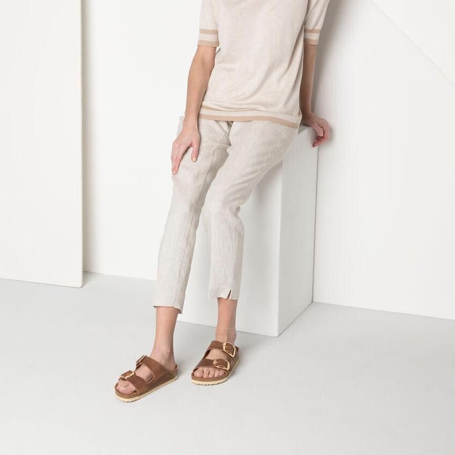 Birkenstock Damessandalen Arizona Big Buckle Natural Leather Oiled Etroit Bruin Dames - Foto 3