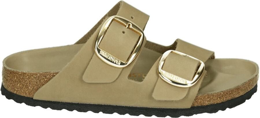 BIRKENSTOCK Slippers Dames Arizona Big Buckle Leer Beige - Foto 2