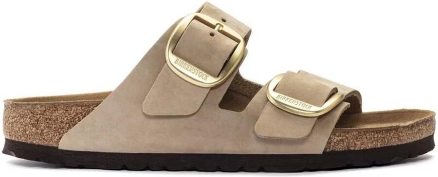 BIRKENSTOCK Slippers Dames Arizona Big Buckle Maat: 39 Materiaal: Nubuck Kleur: Beige - Foto 2
