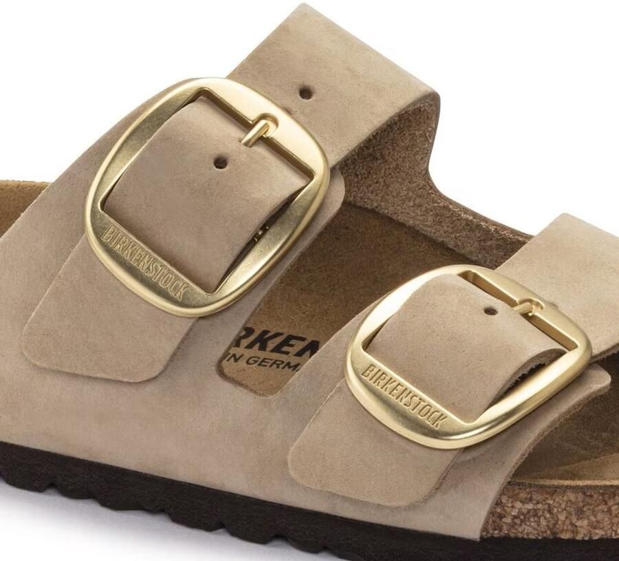 BIRKENSTOCK Slippers Dames Arizona Big Buckle Nubuck Beige - Foto 2