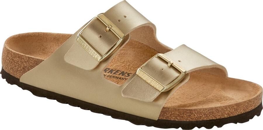 Birkenstock ARIZONA BIRKO-FLOR GOLD NARROW-38(4043734692666)