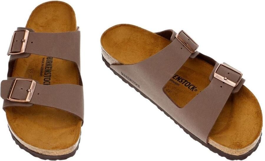 Birkenstock Slippers van echt leer met brede riempjes model 'ARIZONA' - Foto 11