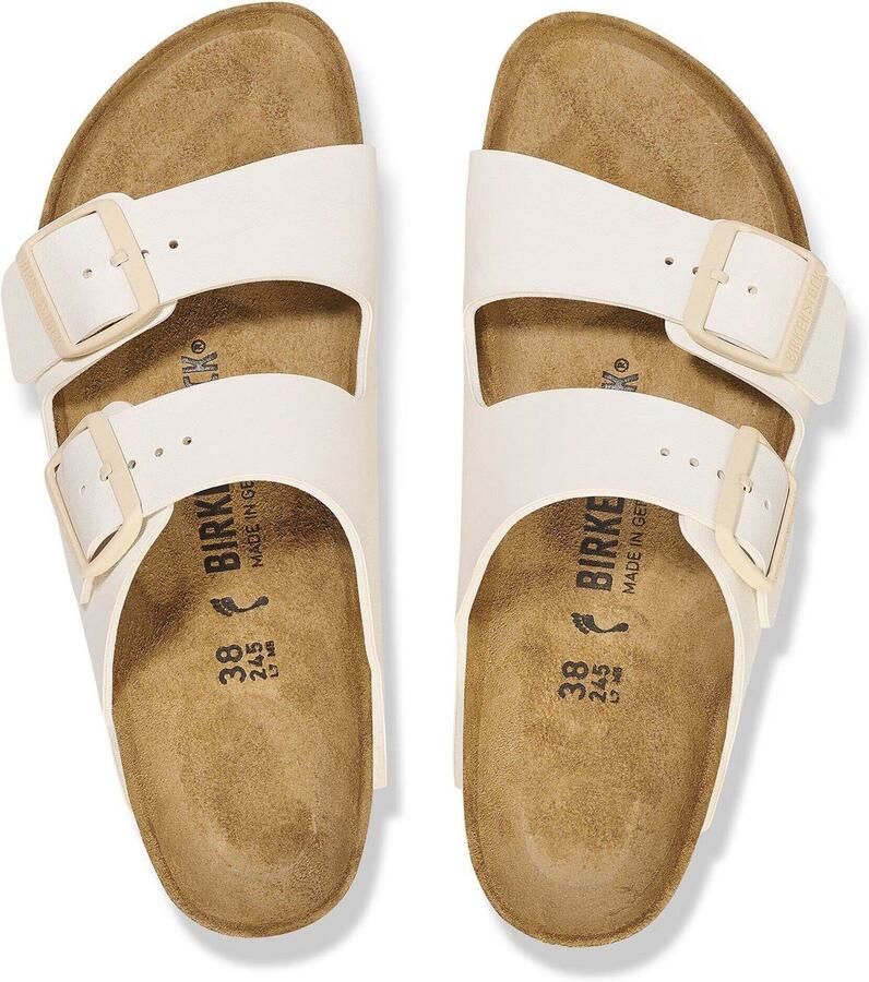 Birkenstock - s off-white-crÈme-ivoorkleur slippers & muiltjes - Foto 3