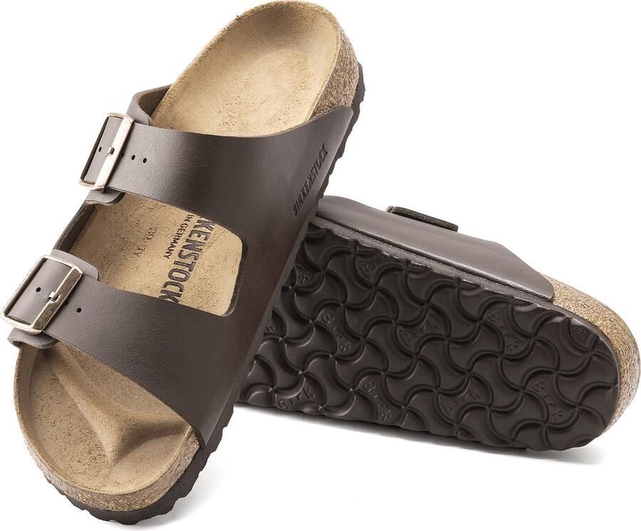 Birkenstock Platte sandalen Arizona Birko-Flor Narrow Dark Brown - Foto 5