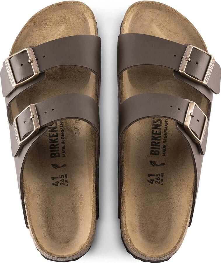 Birkenstock Platte sandalen Arizona Birko-Flor Narrow Dark Brown - Foto 4