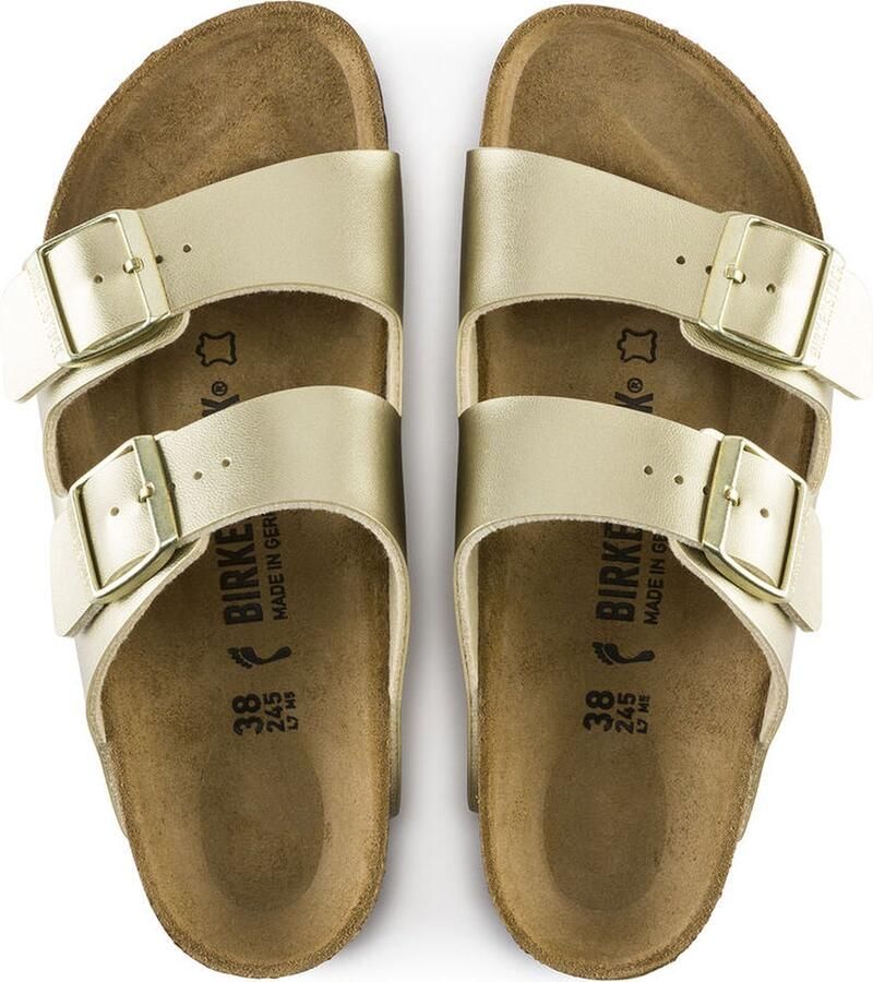 BIRKENSTOCK Slippers Arizona Maat: 42 Materiaal: Leatherlook Kleur: Goud - Foto 8